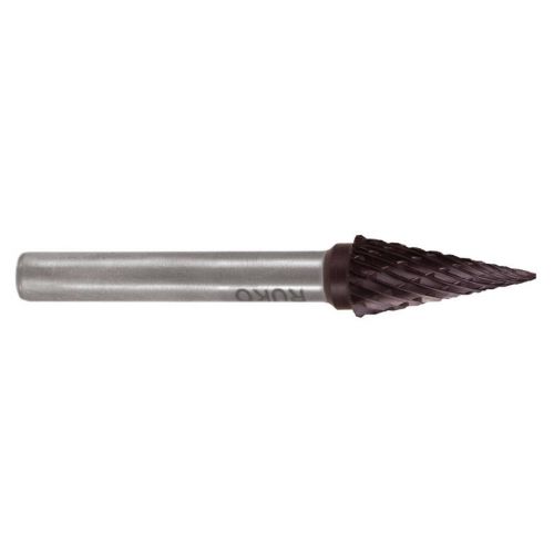 Ruko-116036TC-Fresas metal duro TiCN forma M-SKM Cono en punta (Ø 8 mm)