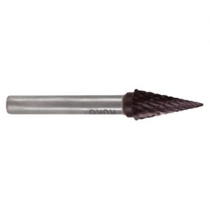 Ruko-116037TC-Fresas metal duro TiCN forma M-SKM Cono en punta (Ø 10 mm)