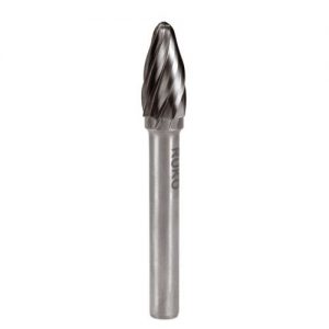 Ruko-116030A-Fresas metal duro Alu forma F-RBF Arco completo (Ø 6 mm)