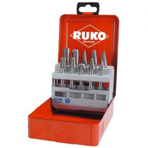 Ruko-116003-Juego de 10 fresas de metal duro con vástago de 6 mm