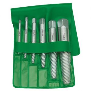 Kukko-49-0-S-Juego de 6 extractores de tornillos con estriado ancho (3-24 mm)