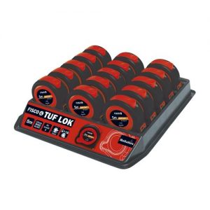 Fisco-TK5M-Flexómetro clase II a prueba de impactos TUF-LOK (5x19) en mm y bandeja con 30 uds.(30Uds)