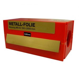 Vogel-462010-Rollo fleje calibrado 2,5 m x 150 mm latón (espesor 0,01 mm)