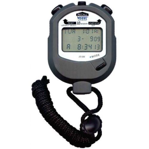 Vogel-580506-Cronómetro electrónico digital, Control de tiempo seg. 1/100, 7 Dígitos