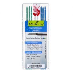Pica-4042-Estuche 10 minas Dry Verde