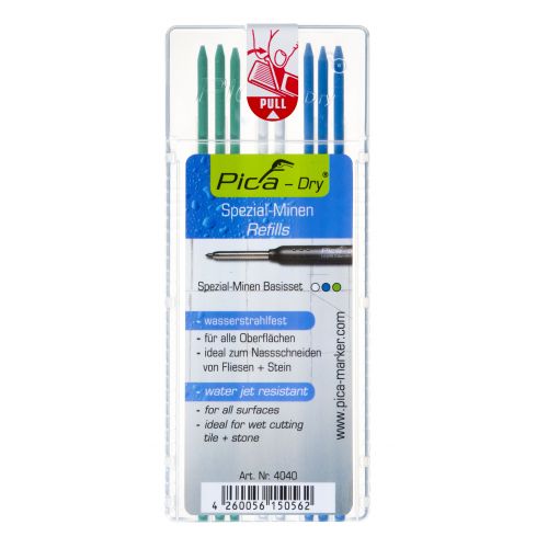 Pica-4042-Estuche 10 minas Dry Verde