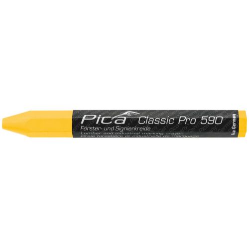 Pica-590/44-Caja de 12 marcadores industriales crayon Classic PRO amarillo
