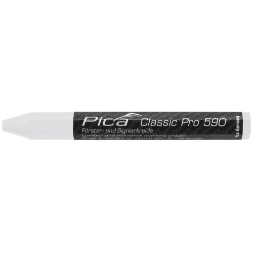 Pica-590/52-Caja de 12 marcadores industriales crayon Classic PRO blanco
