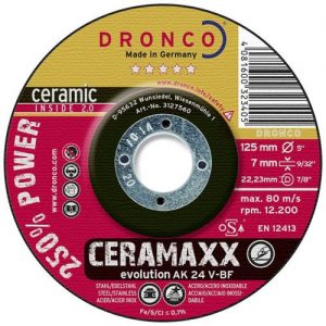 Dronco-AK24V-125-Disco de desbaste CeraMaxx de 125 x 7 mm(10Uds)