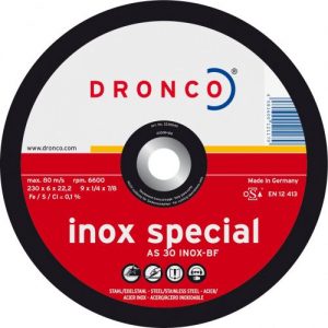 Dronco-AS30INOX-180-6-Disco de desbaste AS 30 INOX Special-metal 180 x 6 mm(10Uds)