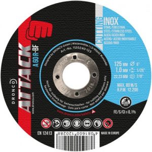 Dronco-A60RATTACK-125-Disco de corte de 125 x 1 mm(25Uds)