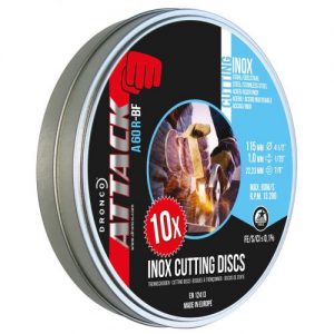 Dronco-A60RATTACK-125PACK-Lata de 10 discos de 125x1 mm