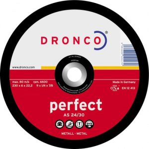Dronco-A24/30P-115-Disco de desbaste A 24/A 30 P Perfect-metal 115 x 6 mm(10Uds)
