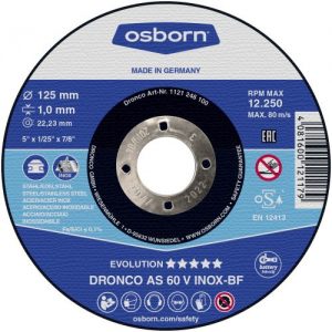Dronco-AS60V-125-Disco de corte metal AS 60 V Evolution Express 125 x 1 mm(25Uds)