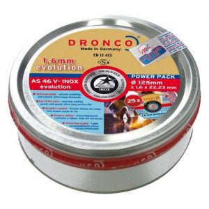Dronco-AS60V-115PACKPLUS-Lata sellada de 10 discos de corte metal 115 x 1,0 mm AS 60 V Evolution Lifetime Plus