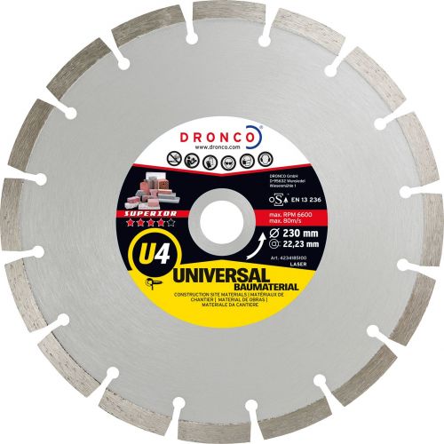 Dronco-U4-125-Disco de diamante Superior U4 Universal obra (Antes LT46) Ø 125 mm