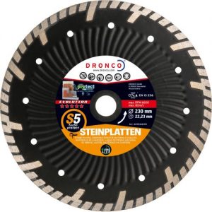 Dronco-S5TURBOPROTECT-125-Disco de diamante Evolution S5 Turbo Protect Placas de piedra Ø 125 mm