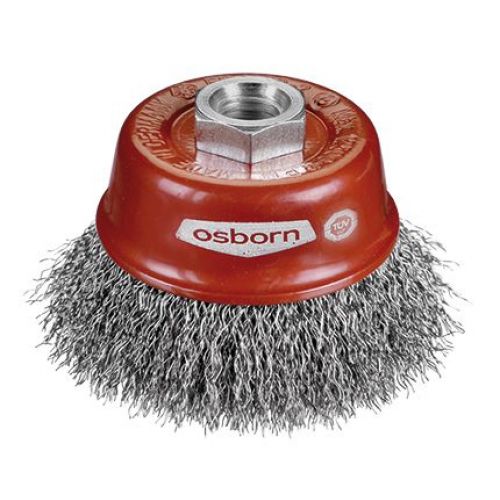 Osborn-0002613162-Cepillo taza acero de alambre ondulado con tuerca M14 y filamento Ø 0.30 mm (75x23 )