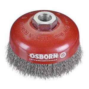 Osborn-0002613164-Cepillo taza acero de alambre ondulado con tuerca M14 y filamento Ø 0.30 mm (100x30 )