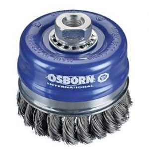 Osborn-0002608353-Cepillo taza inox de alambre trenzado con tuerca M14 y filamento Ø 0.50 mm (80x(25+25) )
