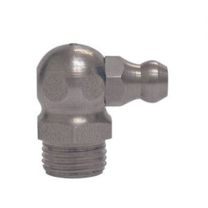 Umeta-1300951-100 Engrasadores hidráulicos 90º DIN 71412 tipo H3 (R.5/16"-18 WHIT x L.18 x Ø9 acero)