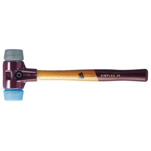 Halder-3013.040-Maza de TPE azul + gris Simplex Ø 40 mm