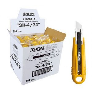 Olfa-SK-4/24-Cutter de seguridad con cuchilla trapezoidal de 17,5 mm en bolsa de plástico(24Uds)