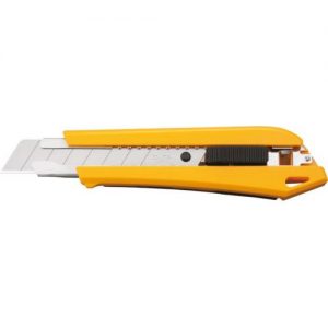 Olfa-DL-1-Cúter con bloqueo automático, contenedor/troceador de cuchillas incorporado en el mango y cuchilla de 18 mm