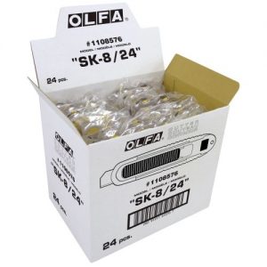 Olfa-SK-8/24-Cutter de seguridad con cuchilla trapezoidal de 18 mm en bolsa de plástico(24Uds)