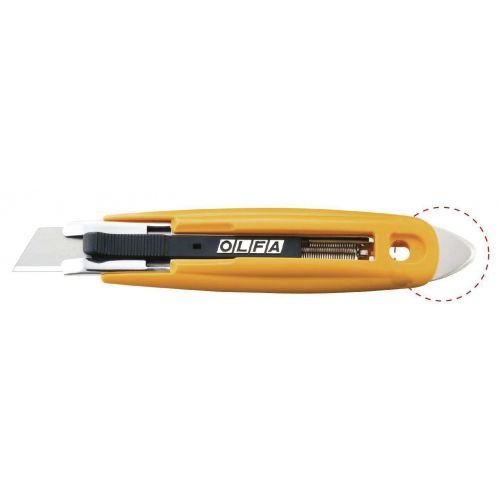 Olfa-SK-9-Cúter de seguridad con púa de metal duro y cuchilla trapezoidal de 17,5 mm