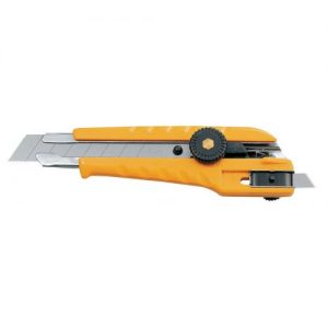 Olfa-L-3-Cúter con bloqueo manual, sistema de reaplicación de cuchillas y cuchilla de 18 mm