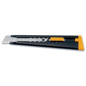 Olfa-ML-Cúter con bloqueo automático y mango metálico y cuchilla de 18 mm