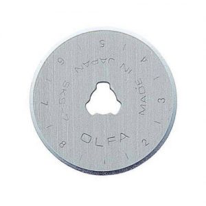 Olfa-RB28-10-Pack de 10 cuchillas circulares 28x0,3 mm plateadas