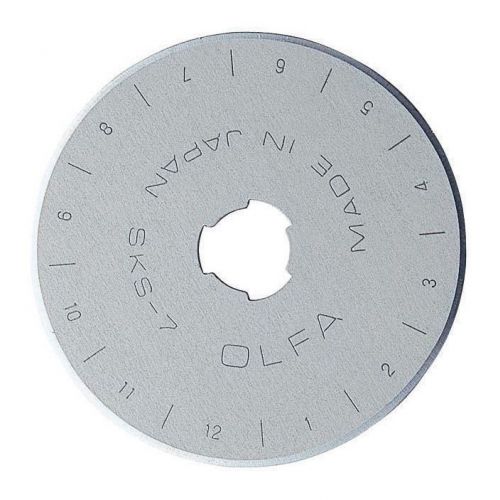 Olfa-RB45-10-Pack de 10 cuchillas circulares 45x0,3 mm plateadas