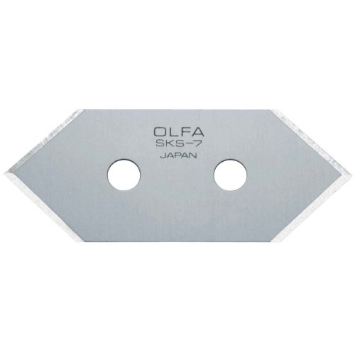Olfa-MCB-1-Pack de 5 cuchillas corte 45º 49x20x0,3 mm plateadas