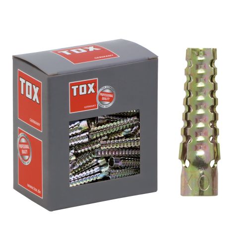 Tox-039100051-Caja de 100 tacos metálicos de Garras MKD Tiger (10x60 mm)