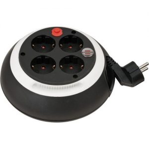 Brennenstuhl-1109220-Enrollacables Comfort-Line CL-S 4 tomas IP20 H05VV-F3G1,5 con cable de 3 m (blanco)
