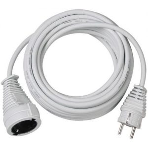 Brennenstuhl-1168440-Alargador eléctrico IP20 H05VV-F3G1,5 de 5 m (Blanco)