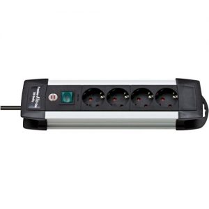 Brennenstuhl-1391000014-Base múltiple Premium-Alu-Line (4 tomas)