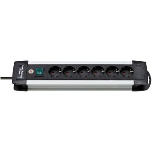 Brennenstuhl-1391000016-Base múltiple Premium-Alu-Line (6 tomas)