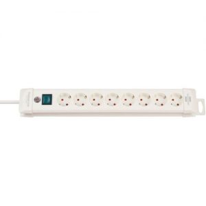 Brennenstuhl-1952280100-Base múltiple Premium-Line blanca con varias posibilidad de instalación y fijación (8 tomas)