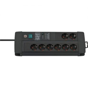 Brennenstuhl-1256000698-Regleta de 8 tomas con protección contra sobretensiones y cable de 3 m