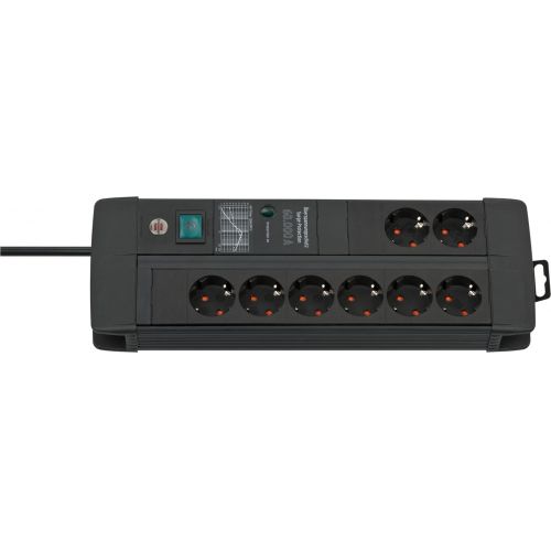 Brennenstuhl-1256000698-Regleta de 8 tomas con protección contra sobretensiones y cable de 3 m