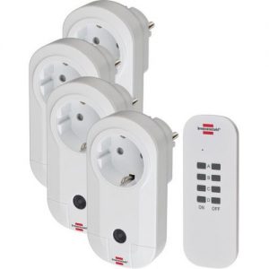 Brennenstuhl-1507050-Set de 4 enchufes radio-control remoto Comfort-Line 4x IP20