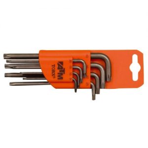 ATM Llaves a Vasos-A1401-Juego de 8 llaves acodadas largas Torx (T9-T40)