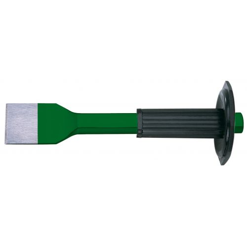 ATM Percusión-386070V-Cincel para ranuras con empuñadura de seguridad Serie verde (Largo 250 mm Cabeza 71 mm)