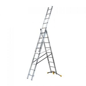Hailo-1422-801-Escalera combinada de 3 tramos con estabilizador curvo HobbyLOT (3x9)