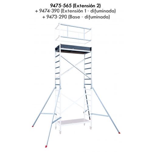 Hailo-9475-565-Extensión 2 de andamio ProExpert (5,65 m)