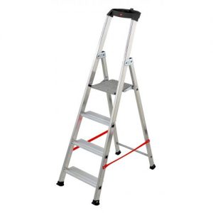 Hailo-8844-011-Escalera de tijera profesional Alu PRO (4 peldaños)