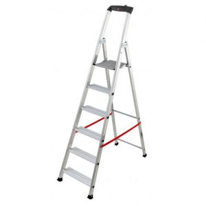 Hailo-8846-011-Escalera de tijera profesional Alu PRO (6 peldaños)